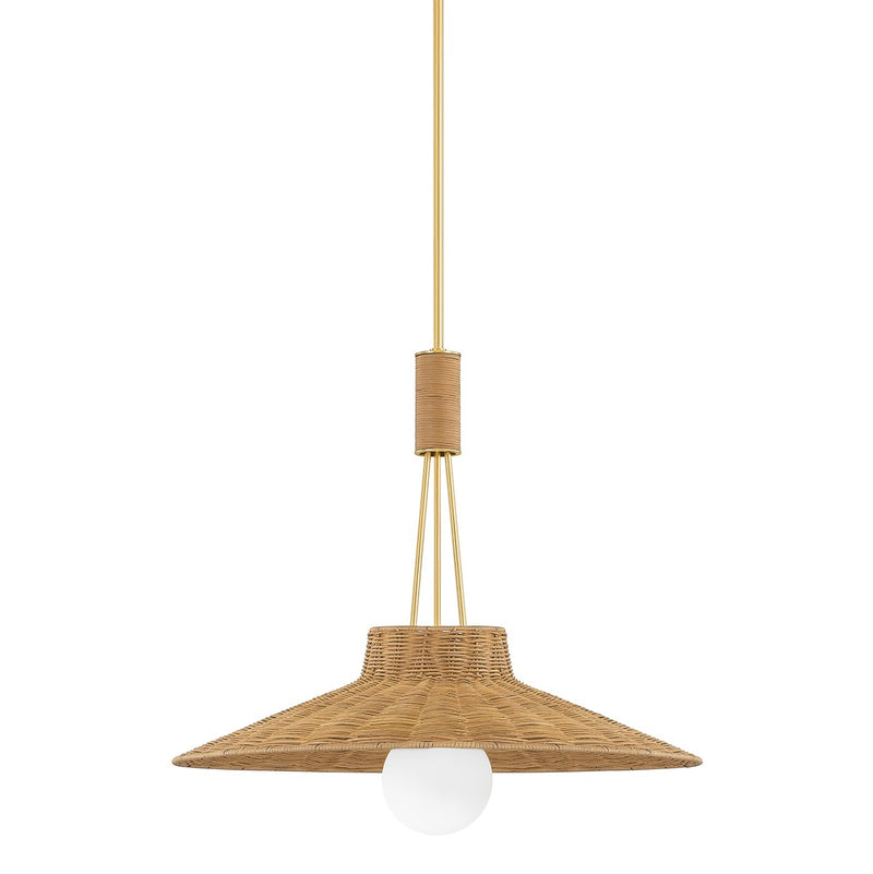 Mitzi - H921701-AGB - One Light Pendant - Laudine - Aged Brass