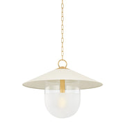 Mitzi - H926701L-AGB/SCR - One Light Pendant - Ressi - Aged Brass/Soft Cream
