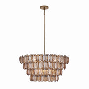 Kalco - 524655PWB - Eight Light Pendant - Uroko - Polished Winter Brass