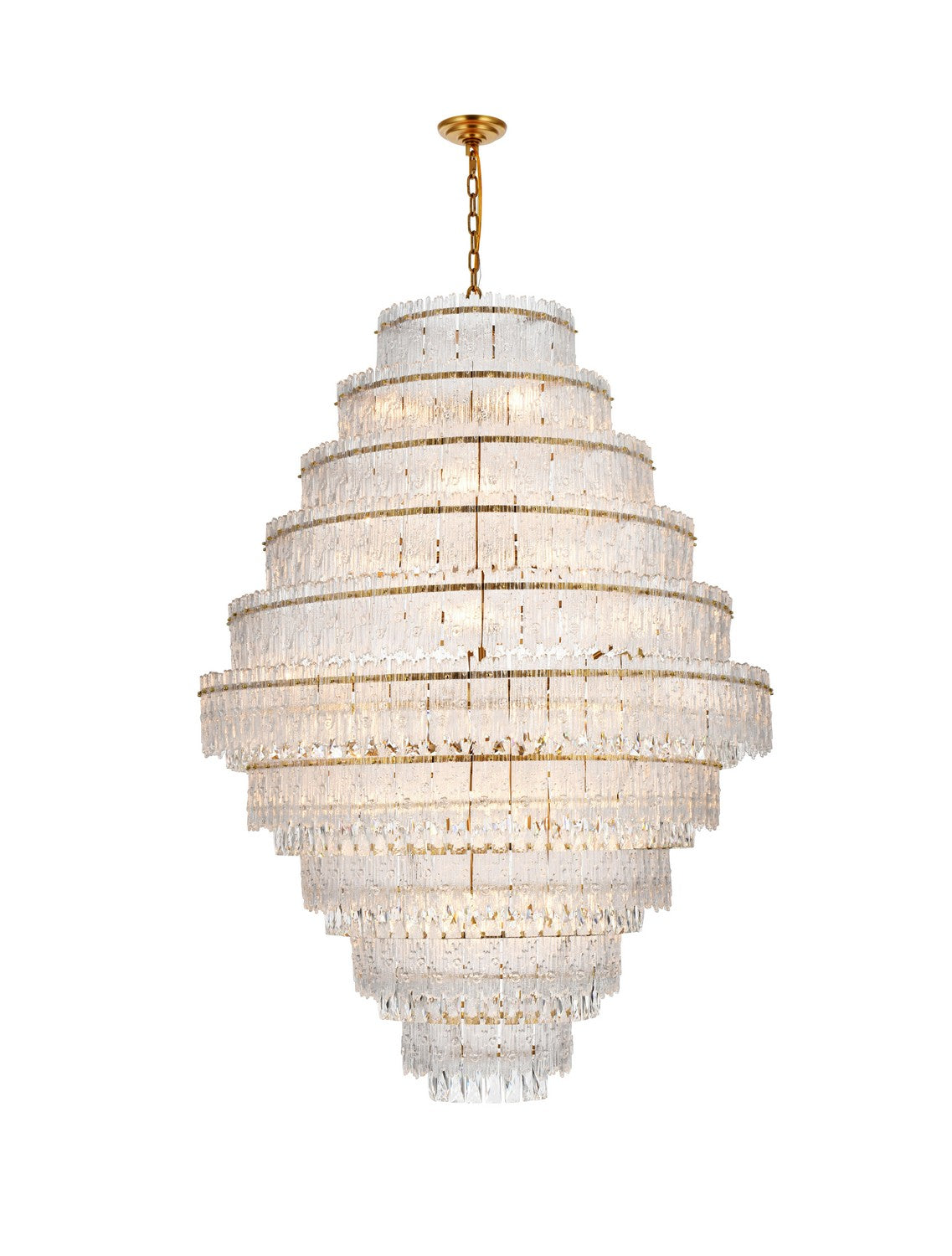Elegant Lighting - 1780D42SG - 33 Light Chandelier - Emilia - Satin Gold