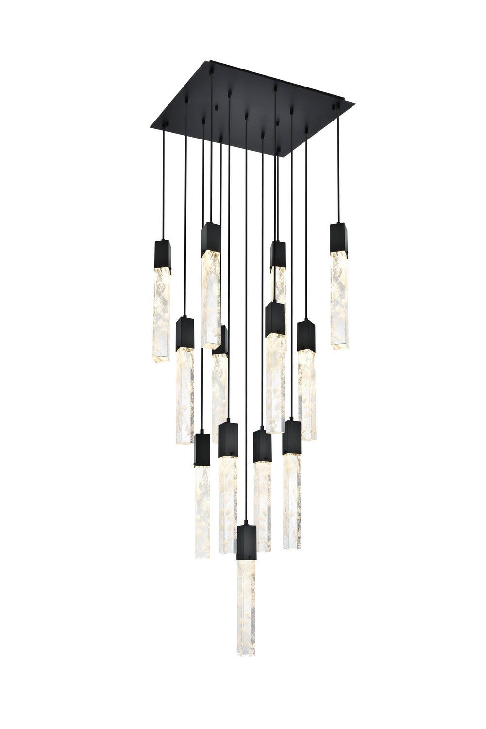 Elegant Lighting - 2088G26BK - 13 Light Pendant - Aurora - Black