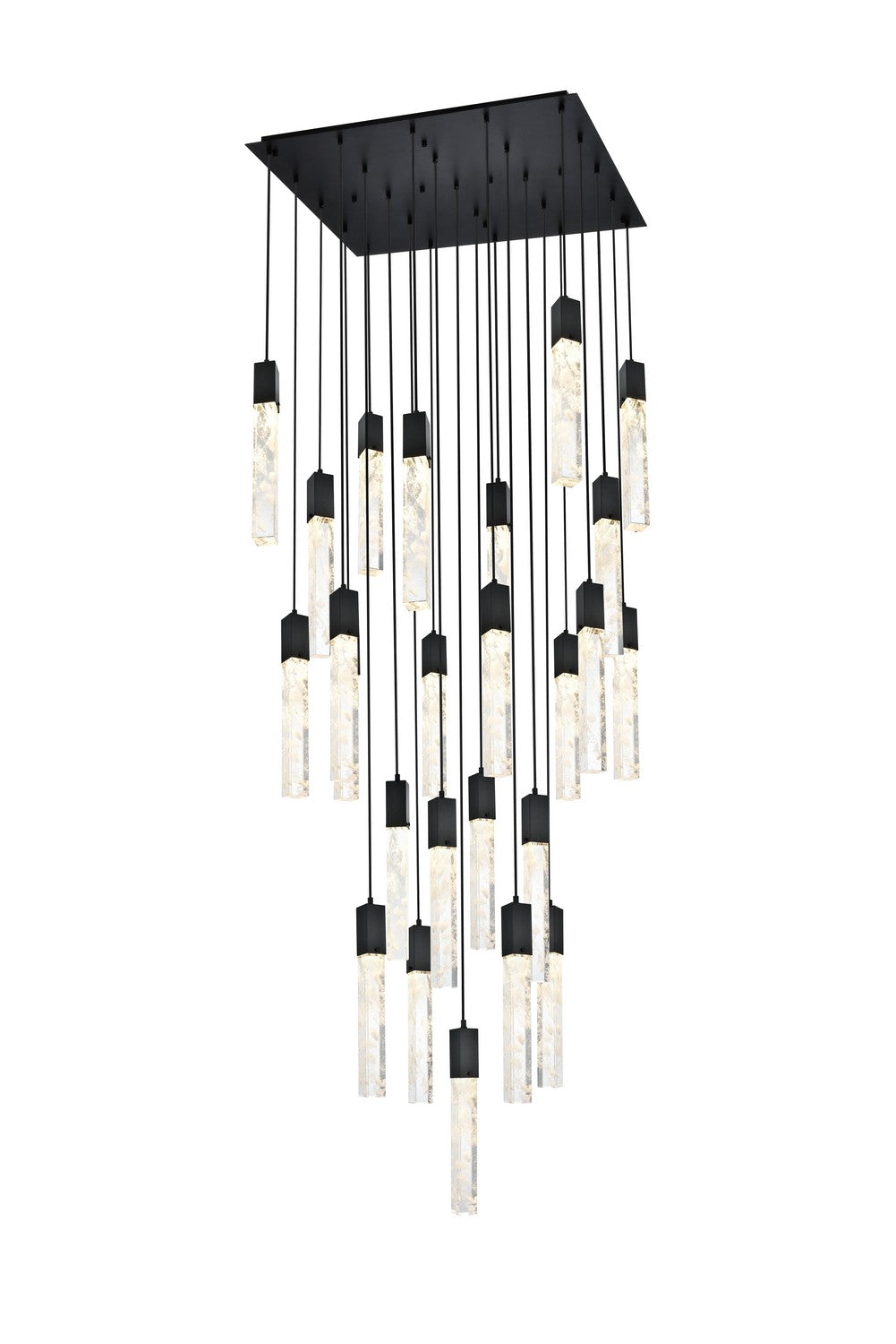 Elegant Lighting - 2088G36BK - 25 Light Chandelier - Aurora - Black
