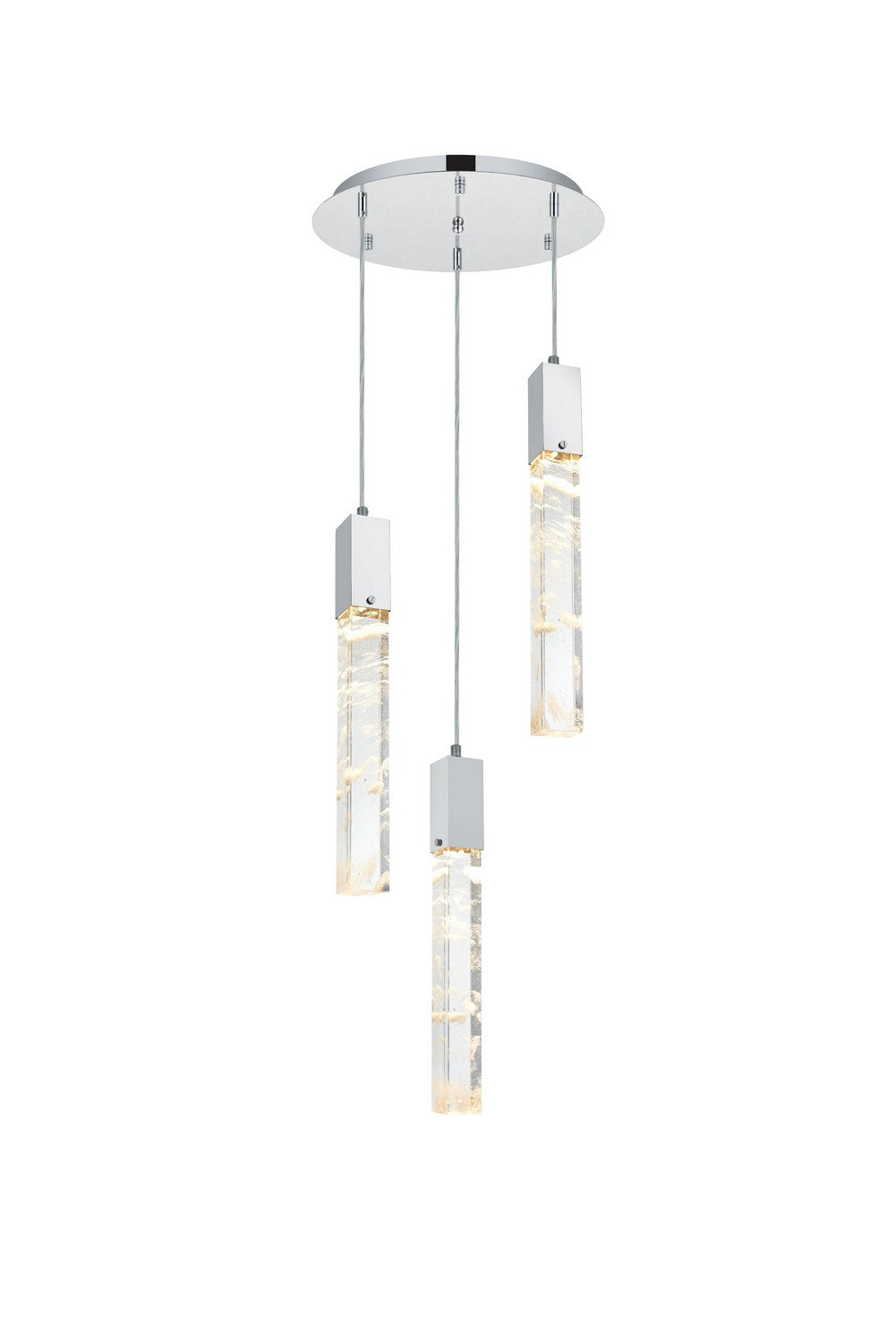 Elegant Lighting - 2089D16BK - Three Light Chandelier - Aurora - Black