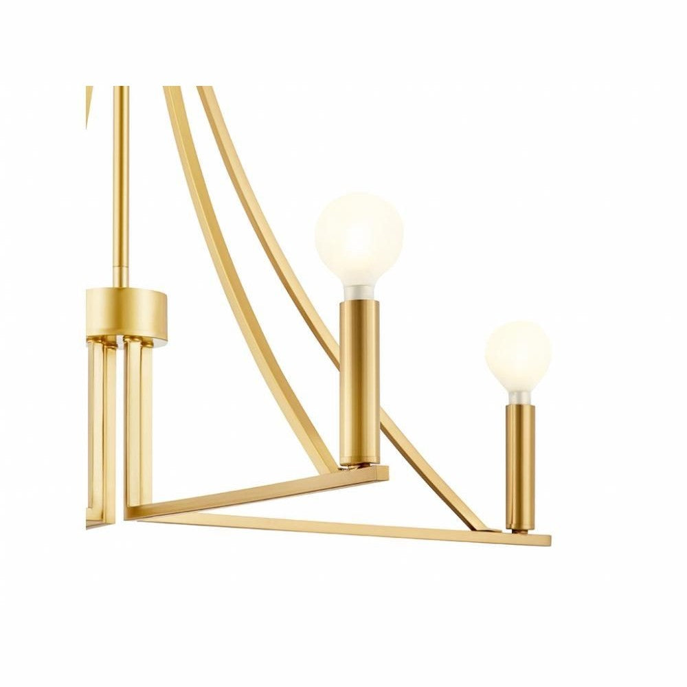 Meridian - M100141NB - Four Light Chandelier - Natural Brass