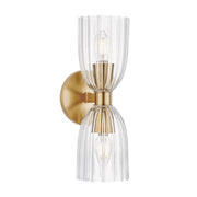 Meridian - M90121NB - Two Light Wall Sconce - Natural Brass