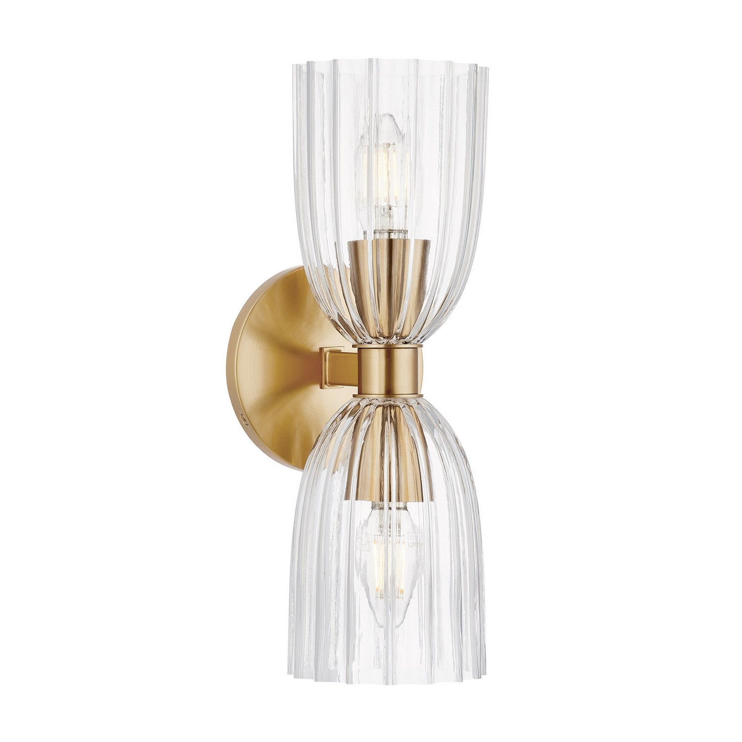 Meridian - M90121NB - Two Light Wall Sconce - Natural Brass