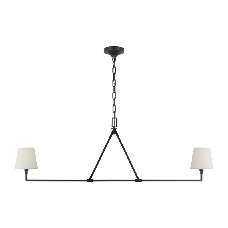 Visual Comfort Studio - CC1732AI - Two Light Linear Chandelier - Perth - Aged Iron