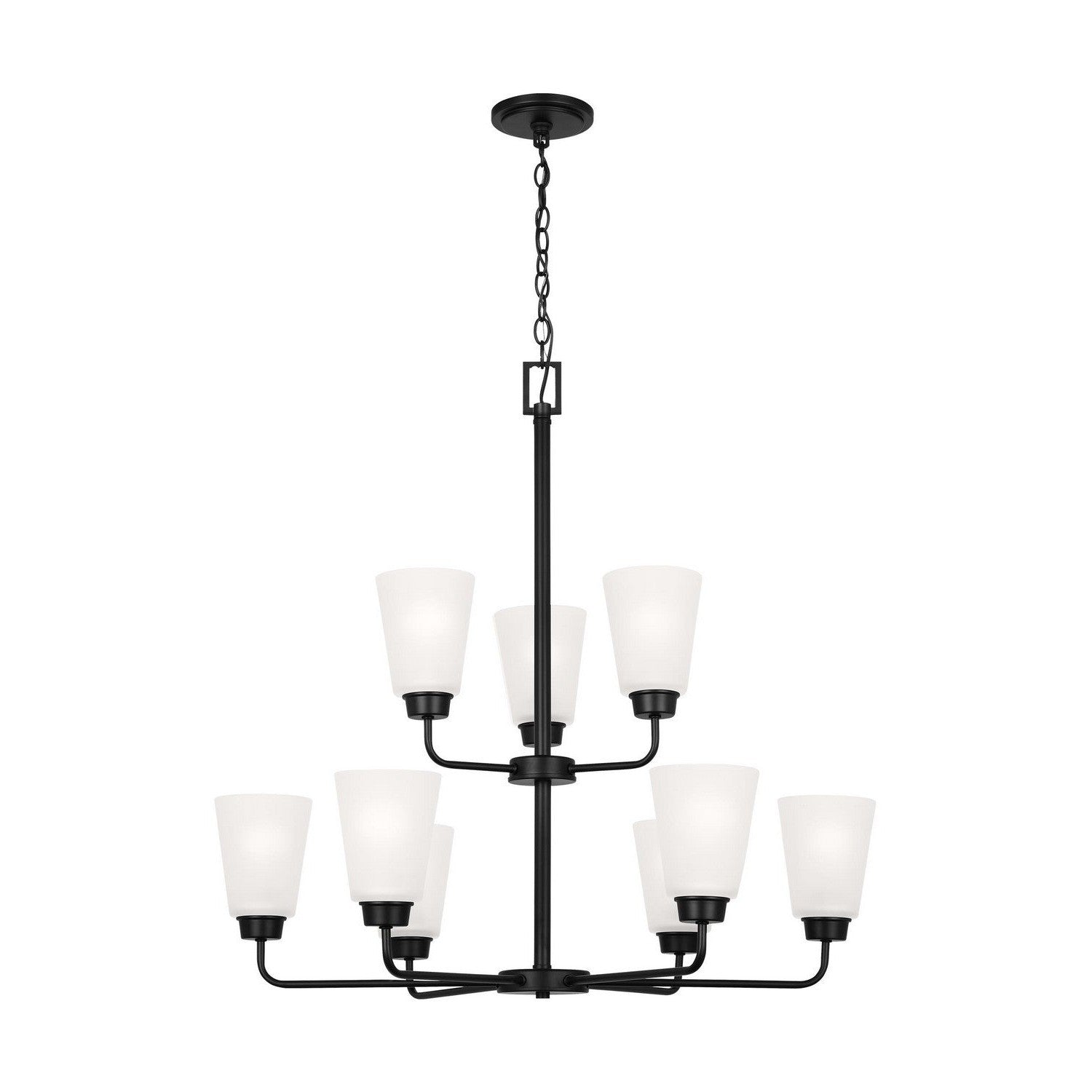 Generation Lighting - 3115209EN3-112 - Nine Light Chandelier - Kerrville - Midnight Black