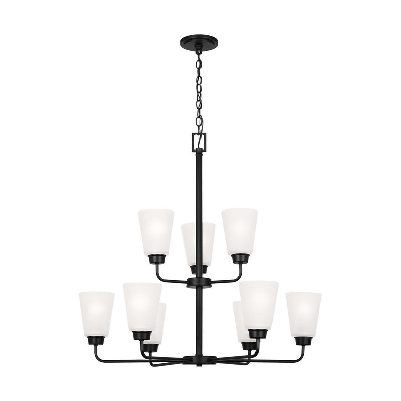 Generation Lighting - 3115209EN3-112 - Nine Light Chandelier - Kerrville - Midnight Black