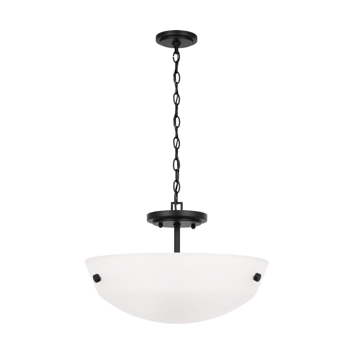 Generation Lighting - 7715202EN3-112 - Two Light Semi-Flush Convertible Pendant - Kerrville - Midnight Black