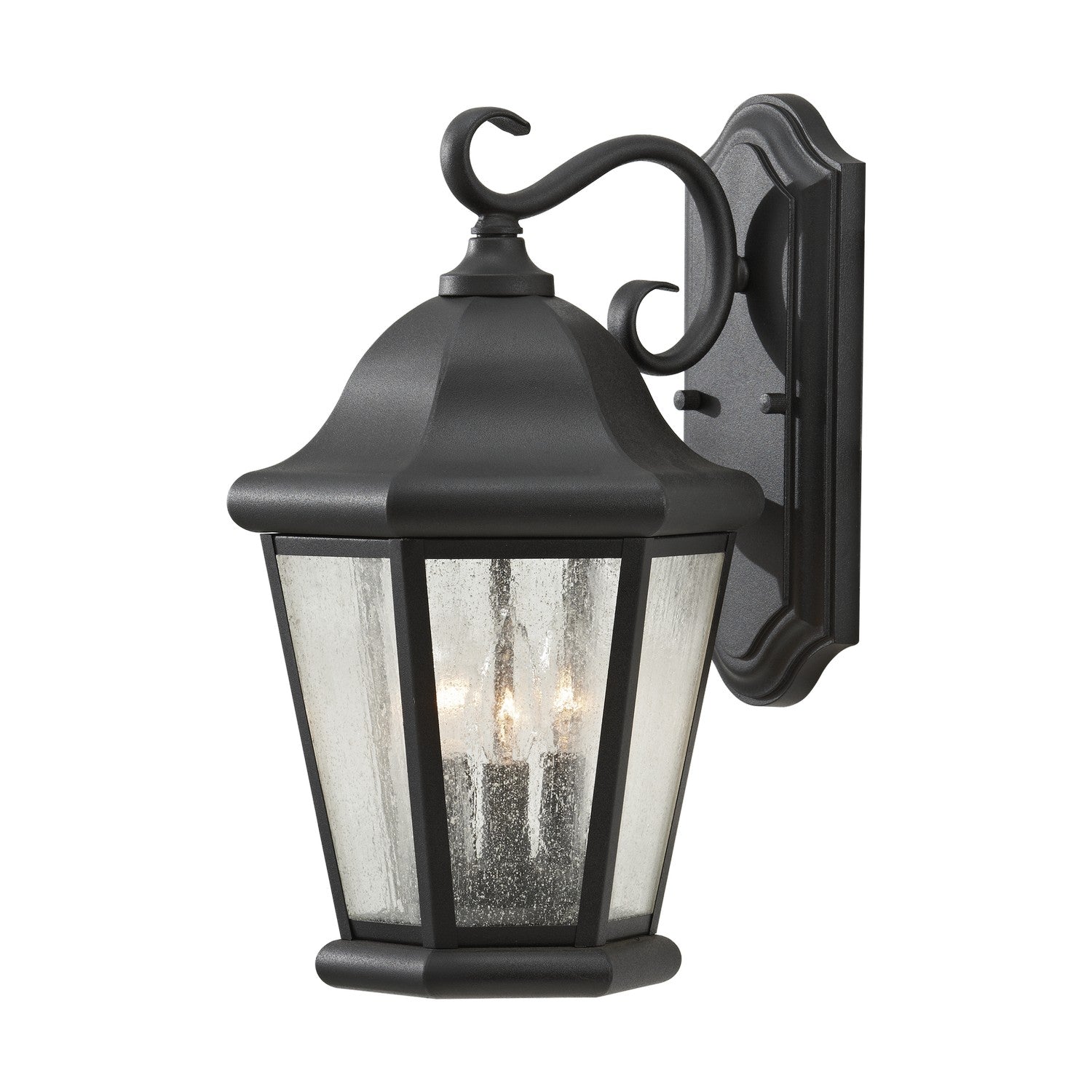 Generation Lighting - OL5902EN/BK - Three Light Outdoor Wall Lantern - Martinsville - Black