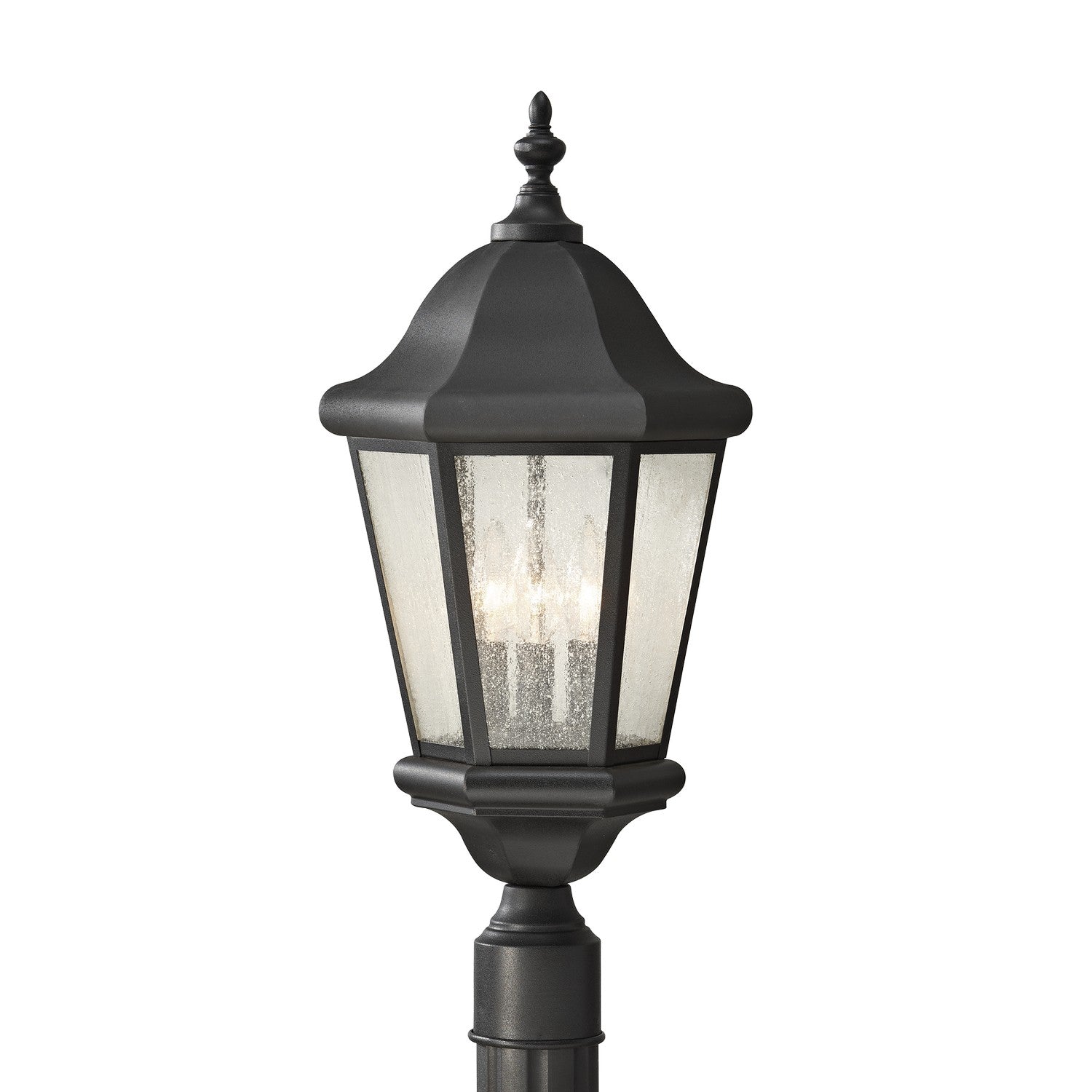 Generation Lighting - OL5907EN/BK - Three Light Outdoor Post Lantern - Martinsville - Black