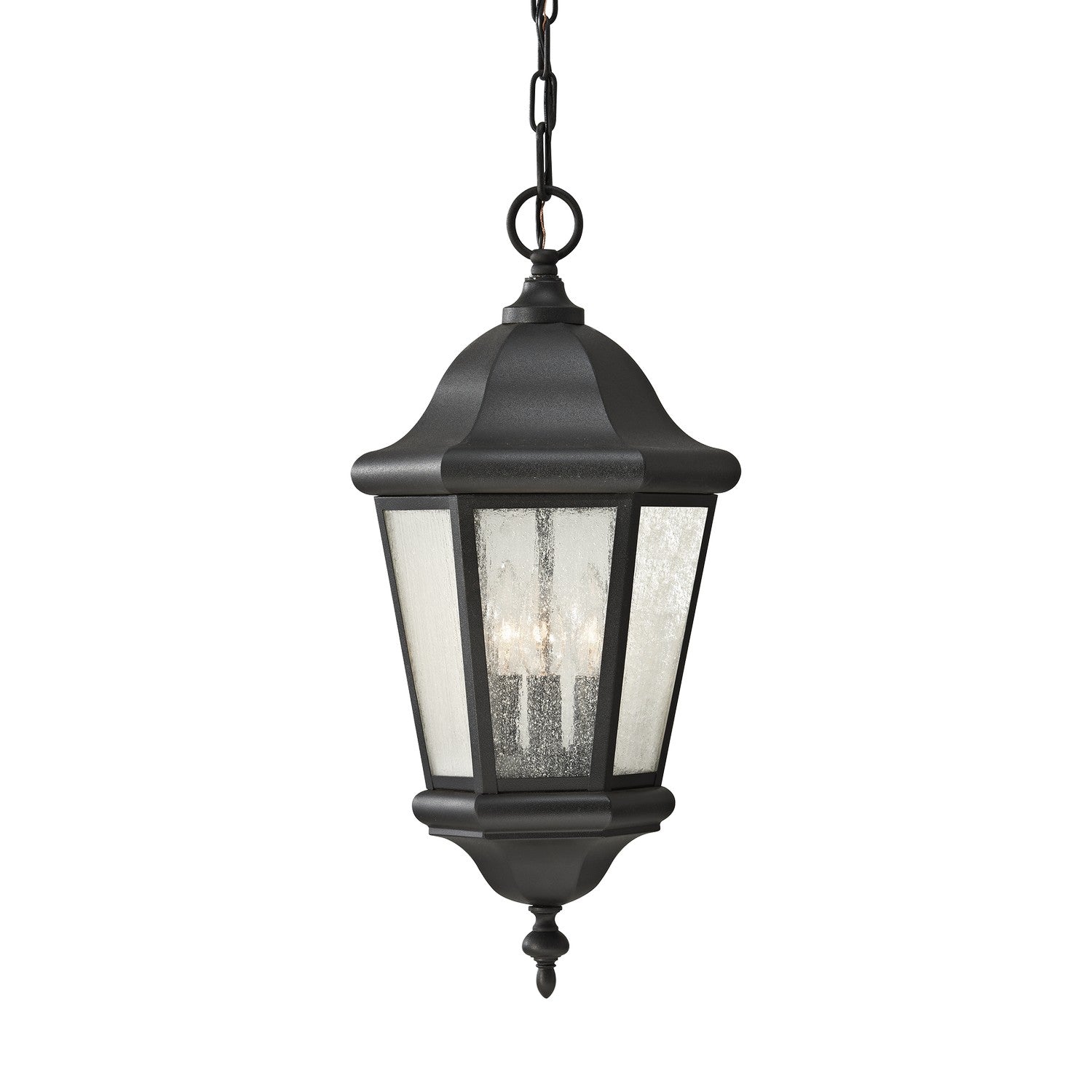 Generation Lighting - OL5911EN/BK - Three Light Outdoor Pendant - Martinsville - Black
