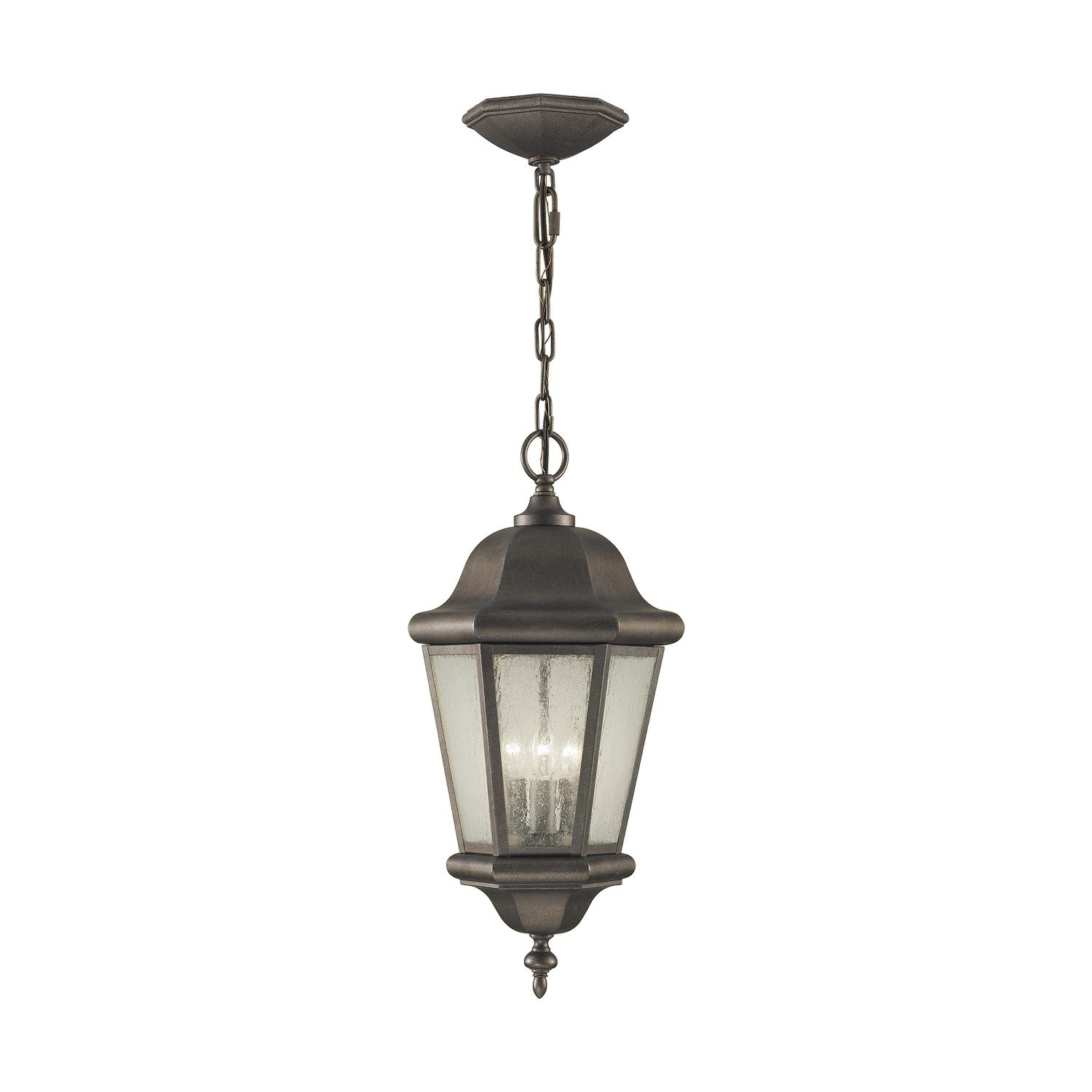 Generation Lighting - OL5911EN/CB - Three Light Outdoor Pendant - Martinsville - Corinthian Bronze
