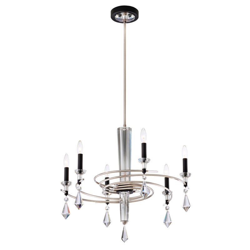 Schonbek - S5606-710/18R - Six Light Chandelier - Tempest - Soft Silver/Black