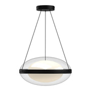 Kuzco Lighting - PD76316-BK/OP-UNV - LED Pendant - Virgo - Black/Opal Glass