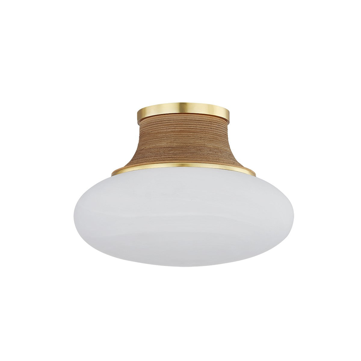 Hudson Valley - 2308-AGB - One Light Flush Mount - Pearl River - Aged Brass