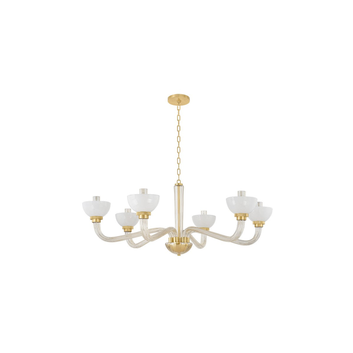 Hudson Valley - 3306-AGB - Six Light Chandelier - St. Lawrence - Aged Brass