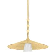Hudson Valley - 4524-VGL - One Light Pendant - Vails Gate - Vintage Gold Leaf