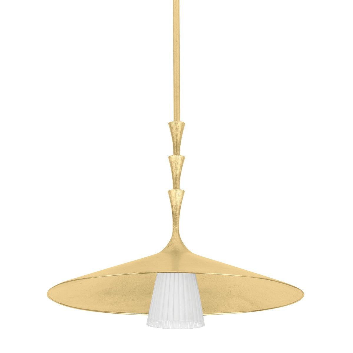 Hudson Valley - 4524-VGL - One Light Pendant - Vails Gate - Vintage Gold Leaf
