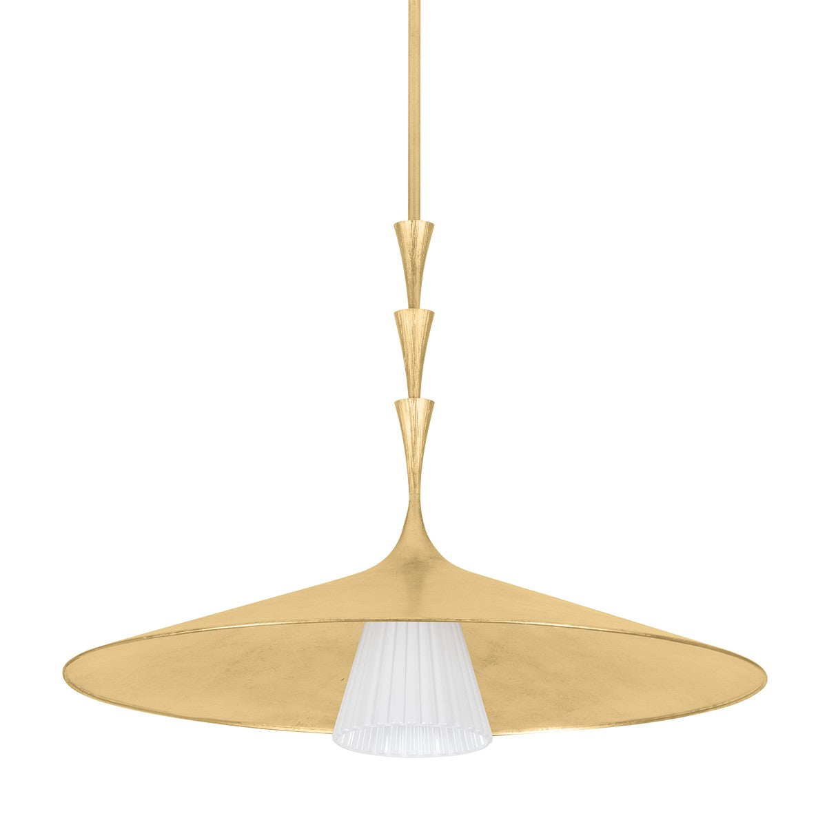 Hudson Valley - 4534-VGL - One Light Pendant - Vails Gate - Vintage Gold Leaf