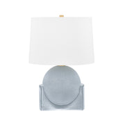 Hudson Valley - L4123-AGB/CRT - One Light Table Lamp - Leeston - Aged Brass/Ceramic Reactive Slate