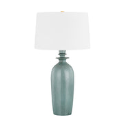Hudson Valley - L8430-AGB/CRP - One Light Table Lamp - Bellmawr - Aged Brass/Ceramic Reactive Palladian