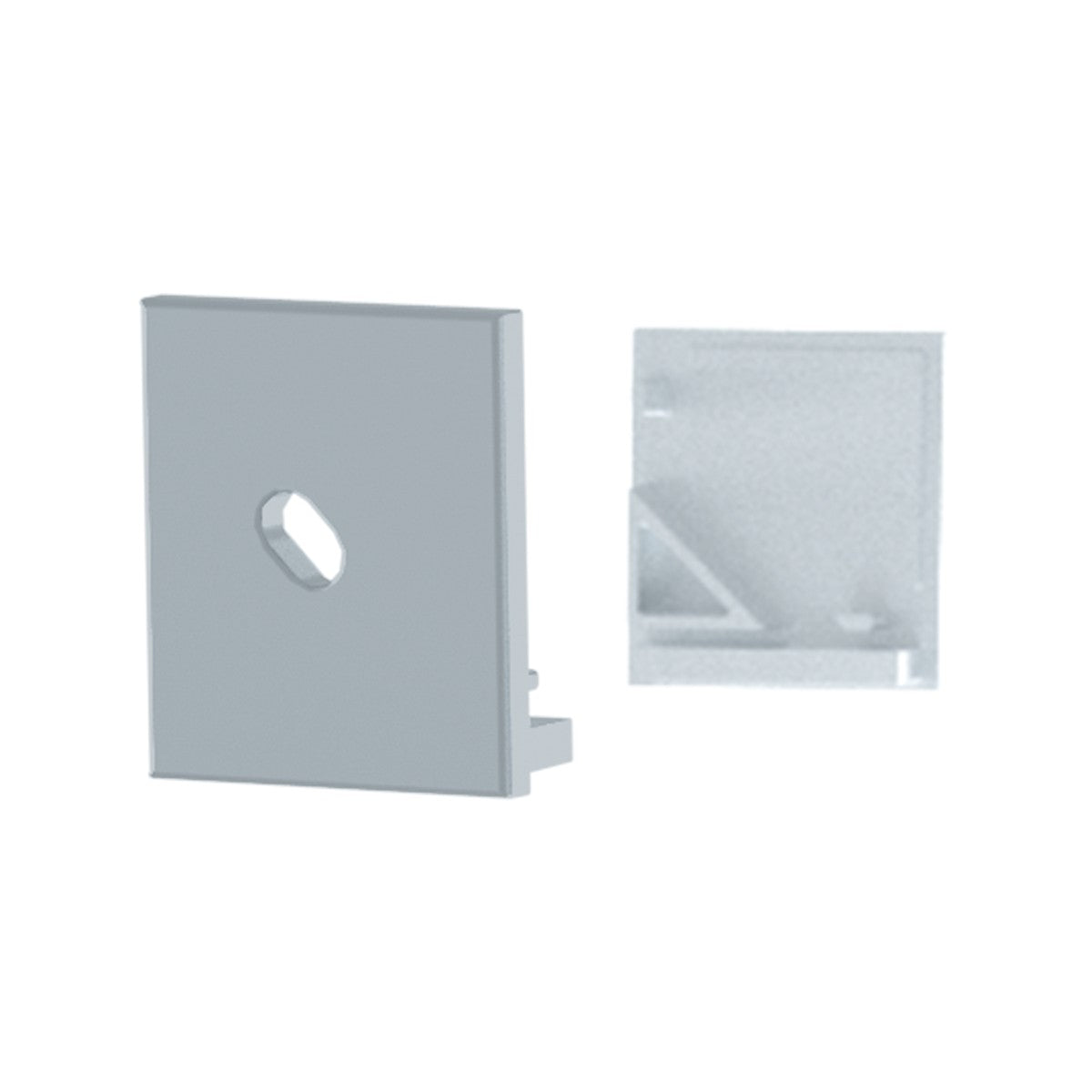 American Lighting - PE-RUBIK-FEED - End Cap w/feed hole - Rubik Feed - White