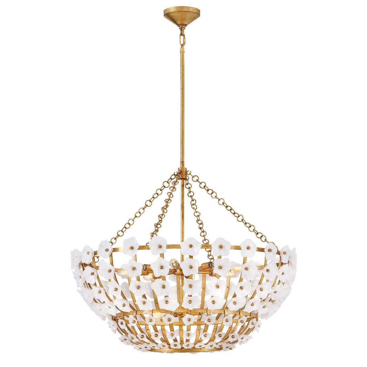 Fredrick Ramond - FR41636DA - LED Chandelier - Azalea - Distressed Brass