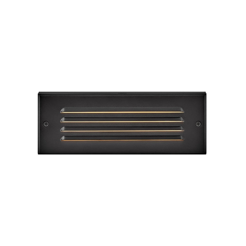 Hinkley - 55335SSB - LED Flush Step Light - Dash Louvered - Stainless Steel Black