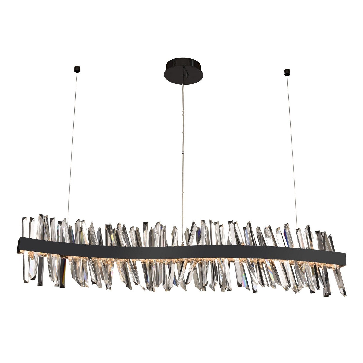 Allegri - 030258-052 - LED Island Pendant - Glacier - Matte Balck