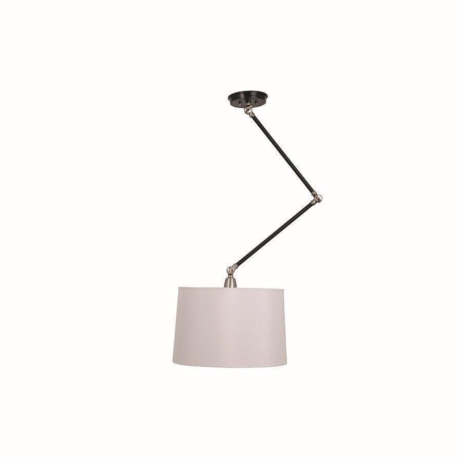 House of Troy - UP501-BLK/SN - One Light Pendant - Uptown - Black/Satin Nickel