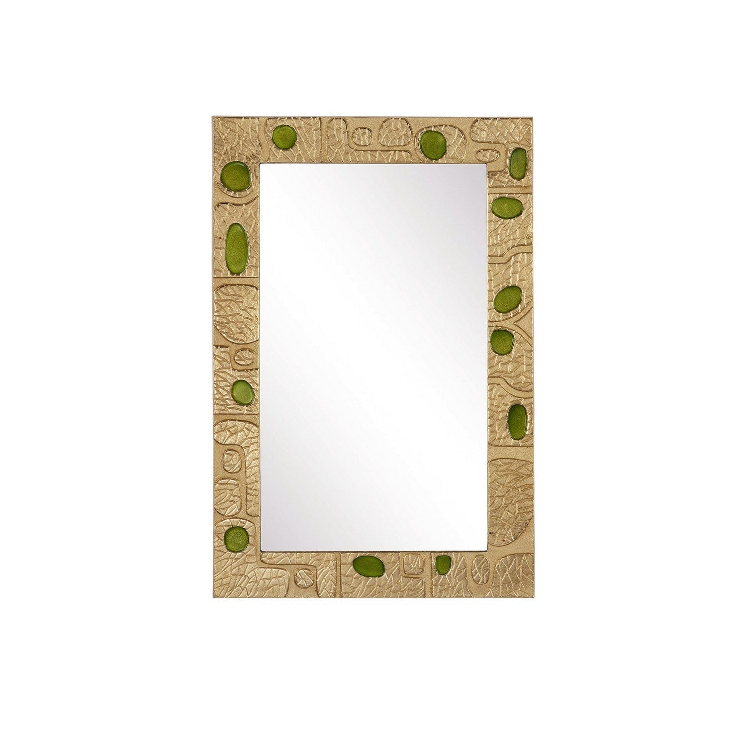 Currey and Company - 1000-0157 - Mirror - Beau Monde - Gold / Green