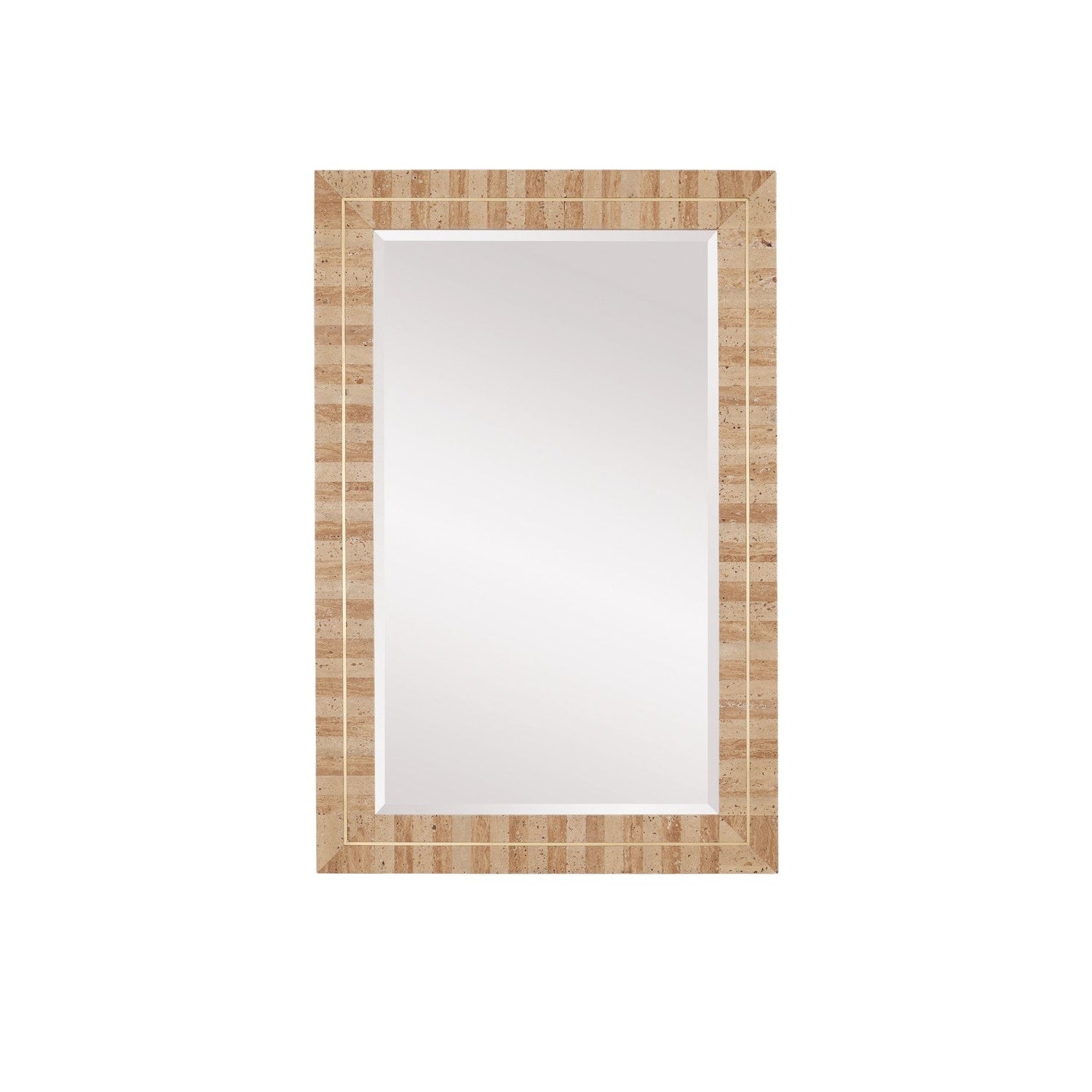 Currey and Company - 1000-0158 - Mirror - Dezi - Natural / Brass
