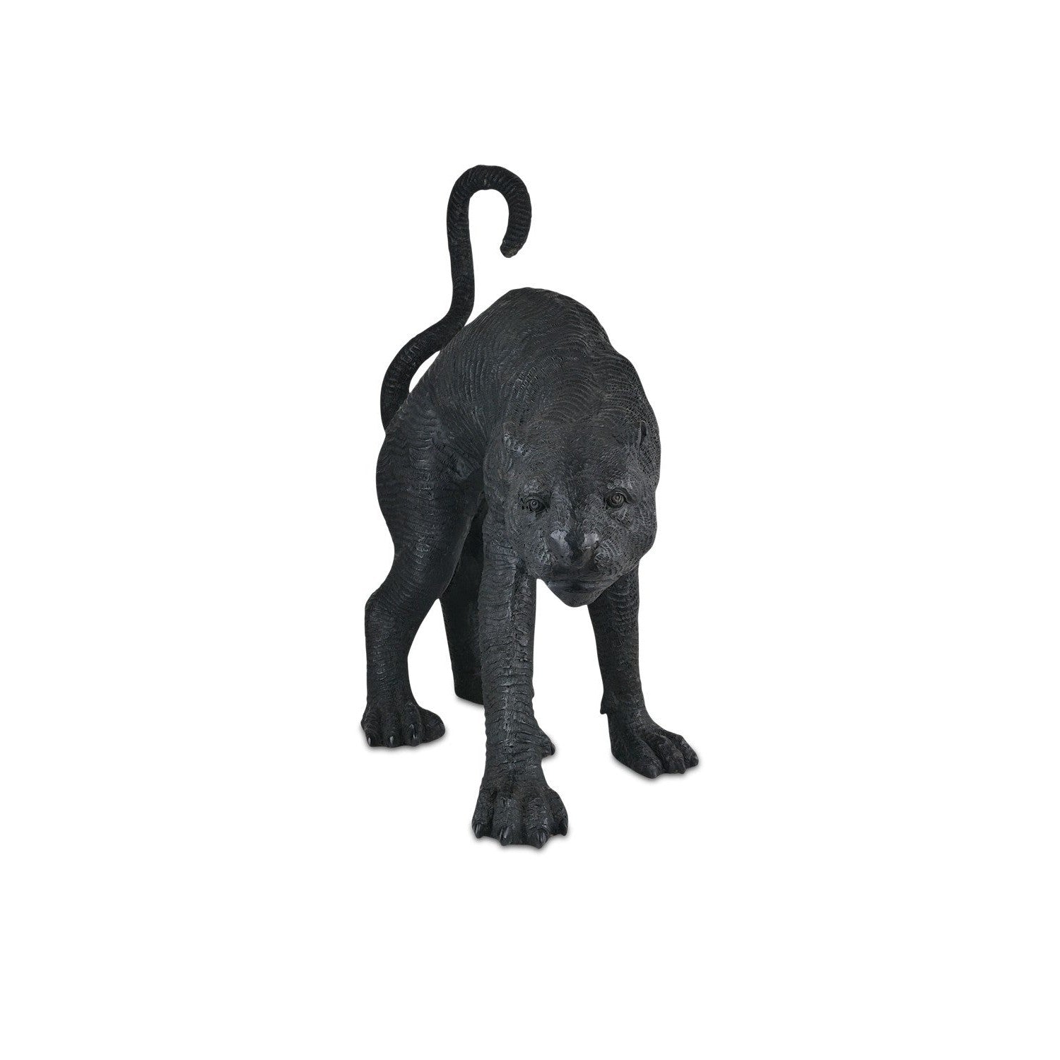 Currey and Company - 1200-0912 - Standing Panther - Standing Black Panther Bronze - Black Bronze