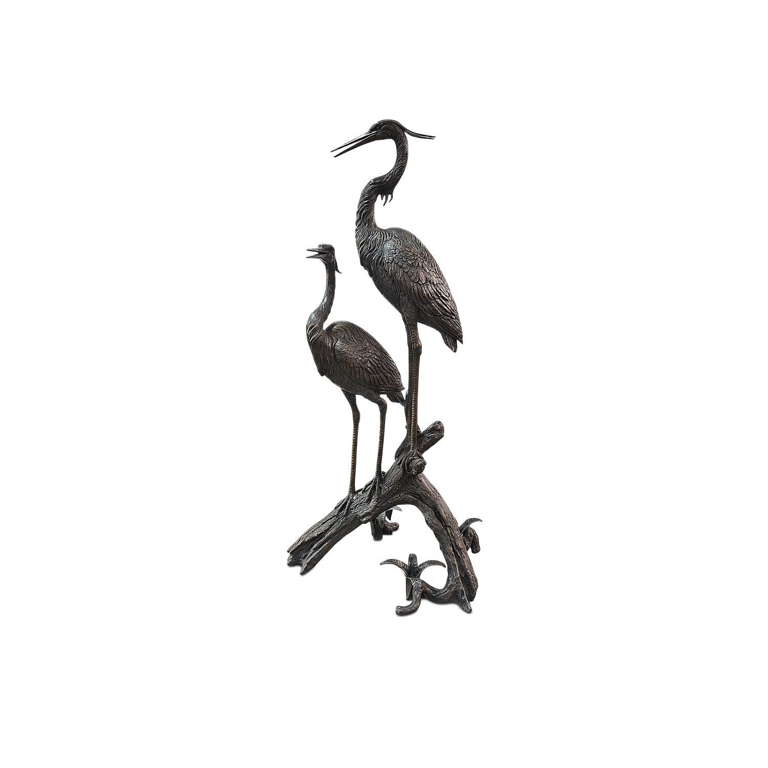 Currey and Company - 1200-0913 - Herons on Branch - Herons on Branch Bronze - Bronze
