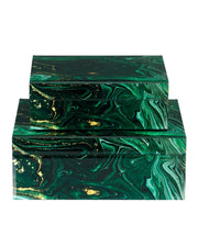 Currey and Company - 1200-0924 - Box Set of 2 - Interstellar Collection - Dark Green