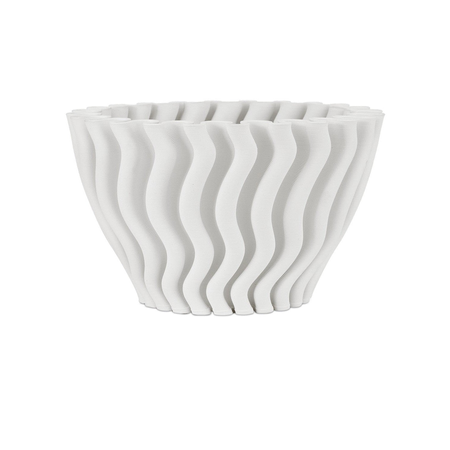 Currey and Company - 1200-0933 - Vase - Ripple White Vase - White