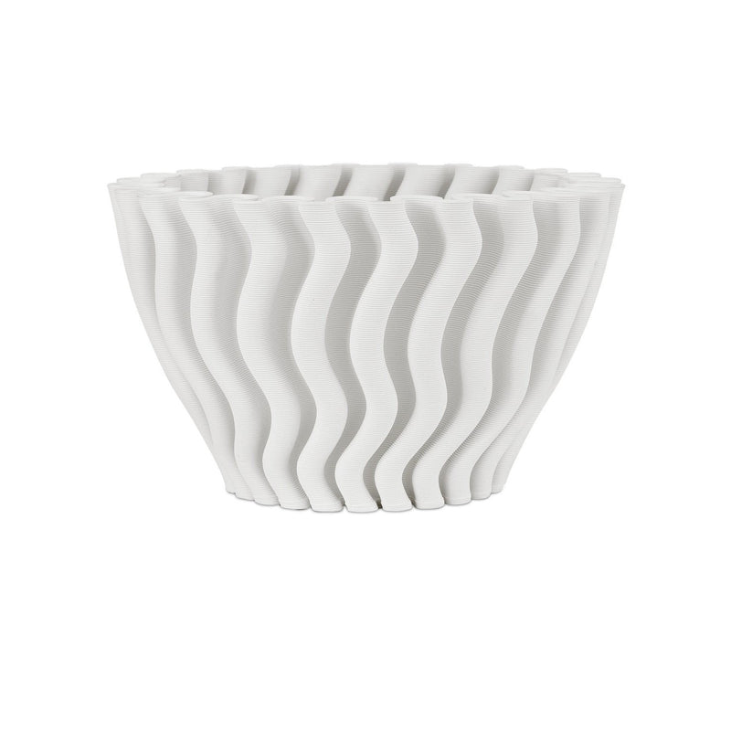 Currey and Company - 1200-0933 - Vase - Ripple White Vase - White