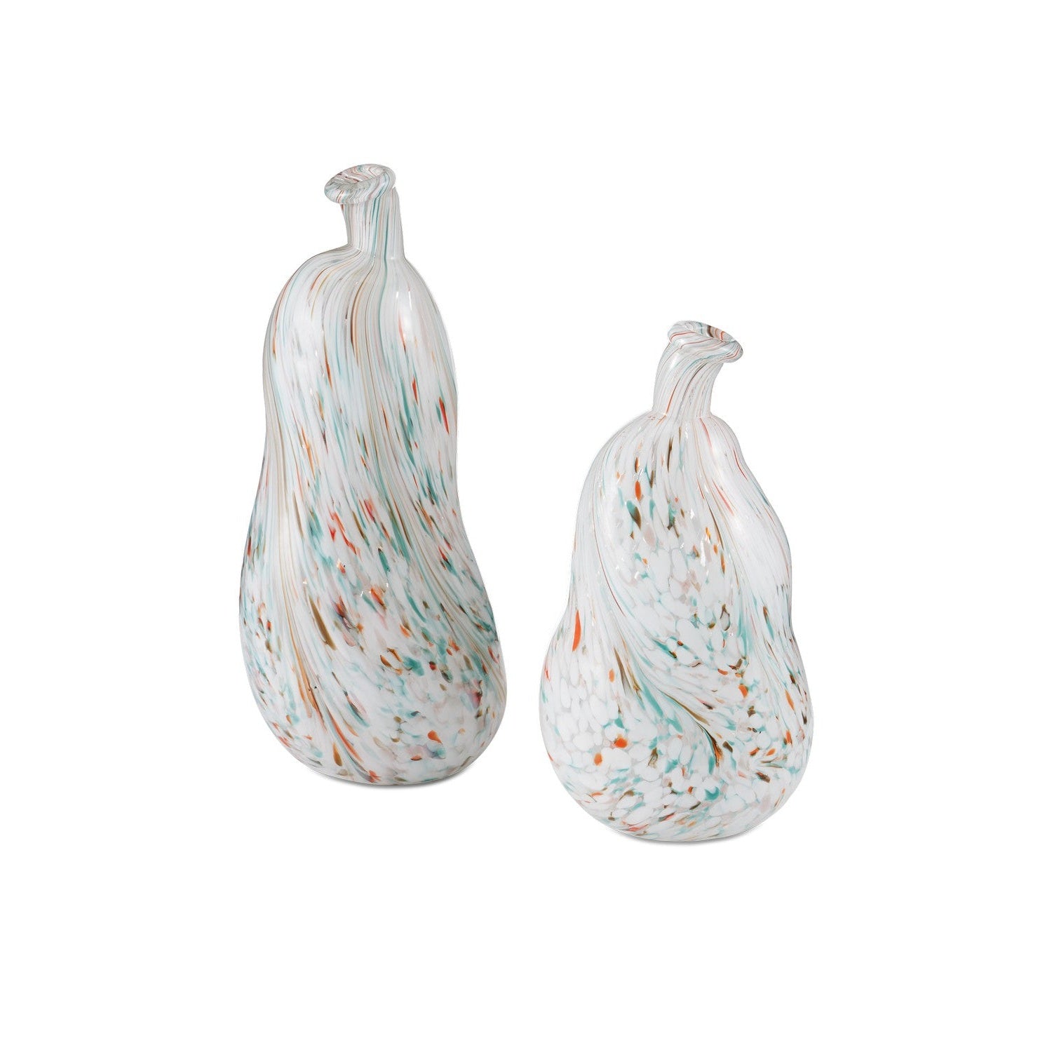 Currey and Company - 1200-0938 - Vase Set of 2 - Kumo Vase Set of 2 - Clear / Multi Color