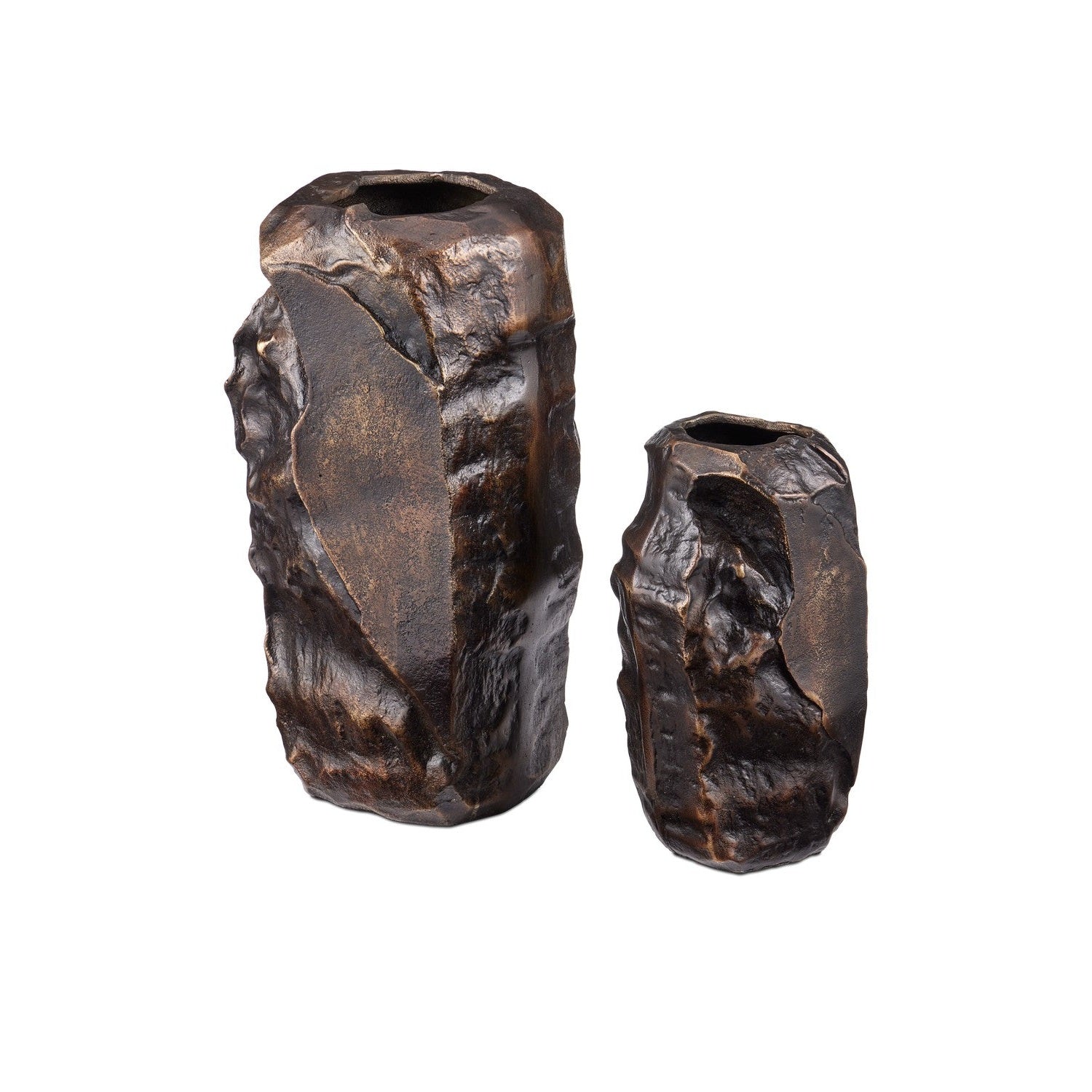 Currey and Company - 1200-0944 - Vase Set of 2 - Carmelo Vase Set of 2 - Scorched Bronze