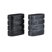 Currey and Company - 1200-0945 - Object Set of 2 - Bheslana Marble Black Object Set of 2 - Natural