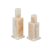 Currey and Company - 1200-0951 - Candle Holder Set of 2 - Lithos Collection - Natural