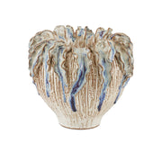 Currey and Company - 1200-0963 - Vase - Tropical Crown Collection - Ivory / Reactive Blue