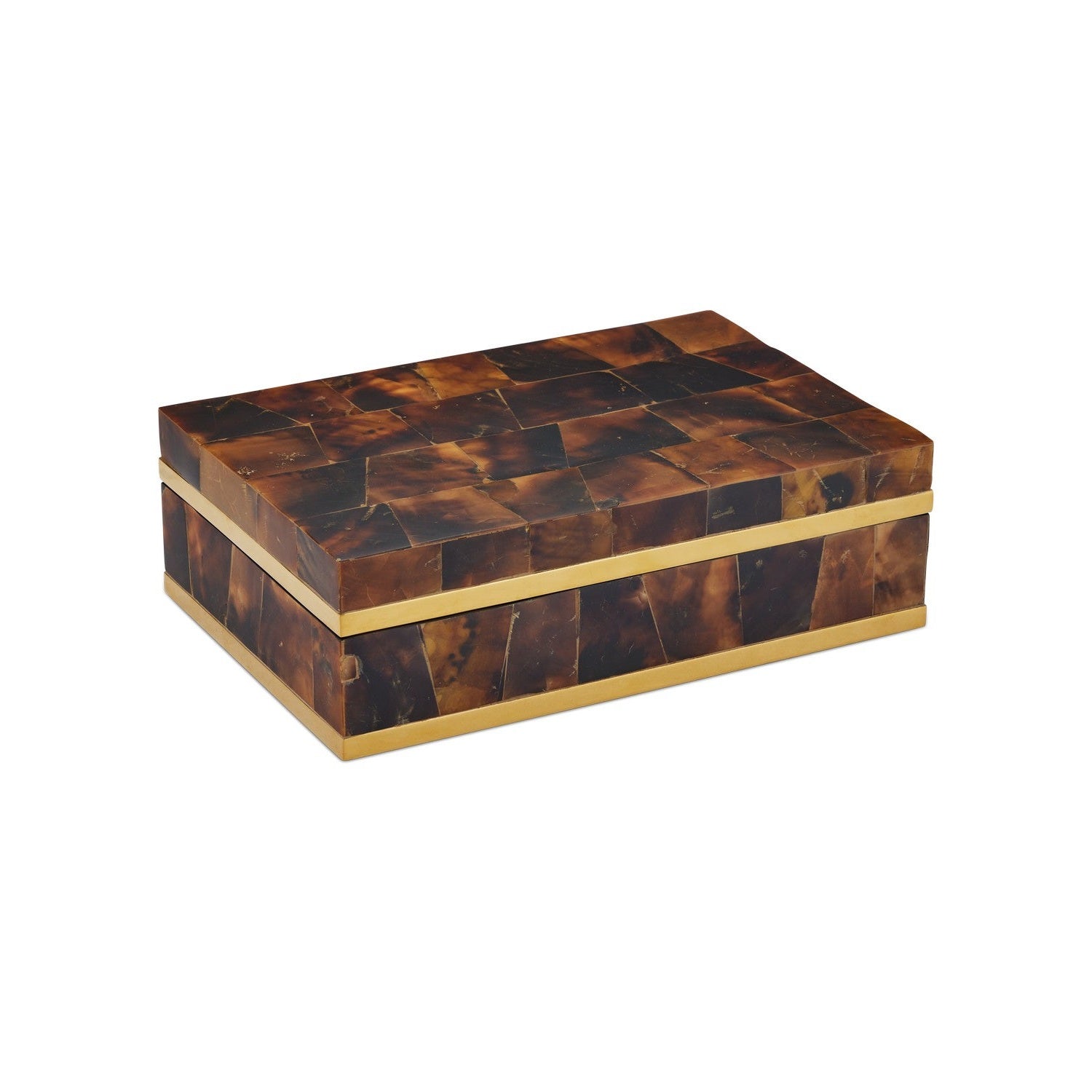 Currey and Company - 1200-0971 - Box - Casey Collection - Natural / Brass / Black