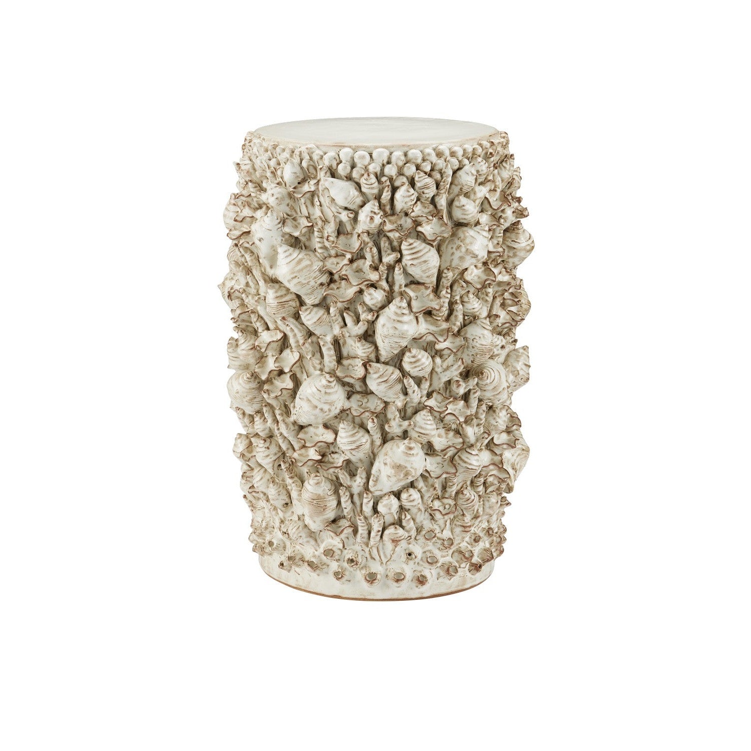 Currey and Company - 3000-0311 - Accent Table - Corfu Collection - Milky White