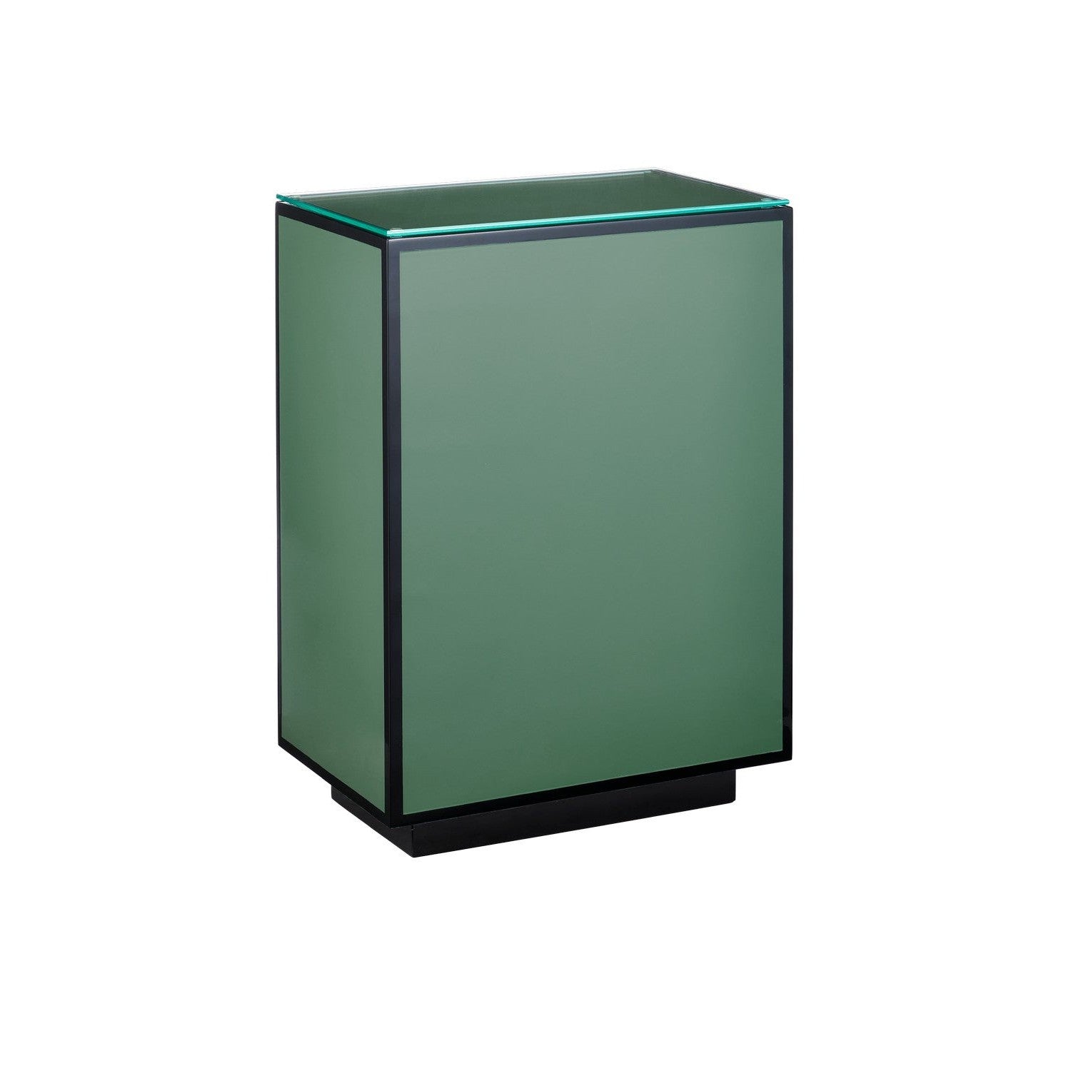 Currey and Company - 3000-0312 - Side Table - Lacquer Collection - Green / Black / Clear