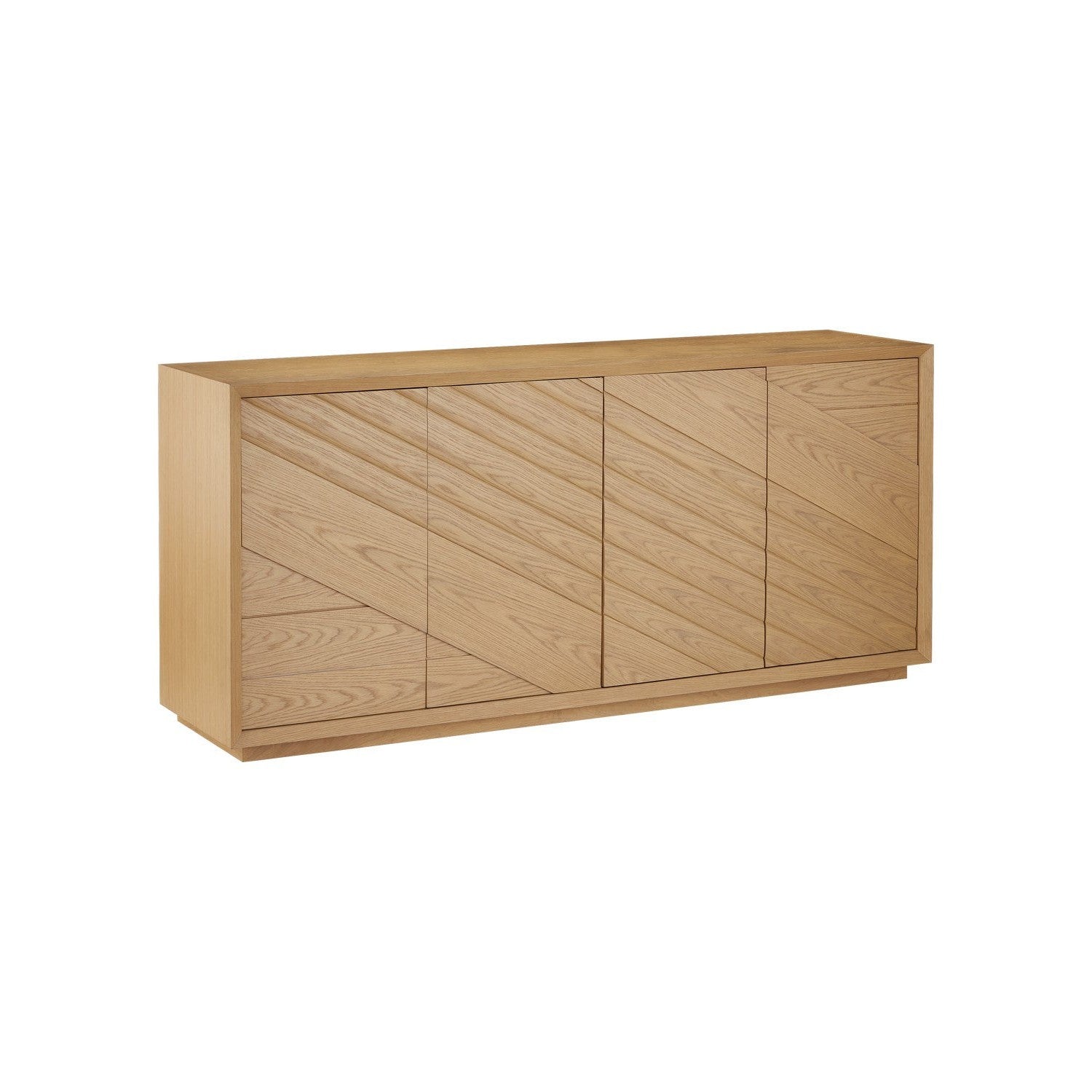 Currey and Company - 3000-0317 - Credenza - Margot Collection - Light Oak / Beige