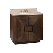 Currey and Company - 3800-0011 - Vanity with Sink - Morombe Collection - Cocoa / Natural / White