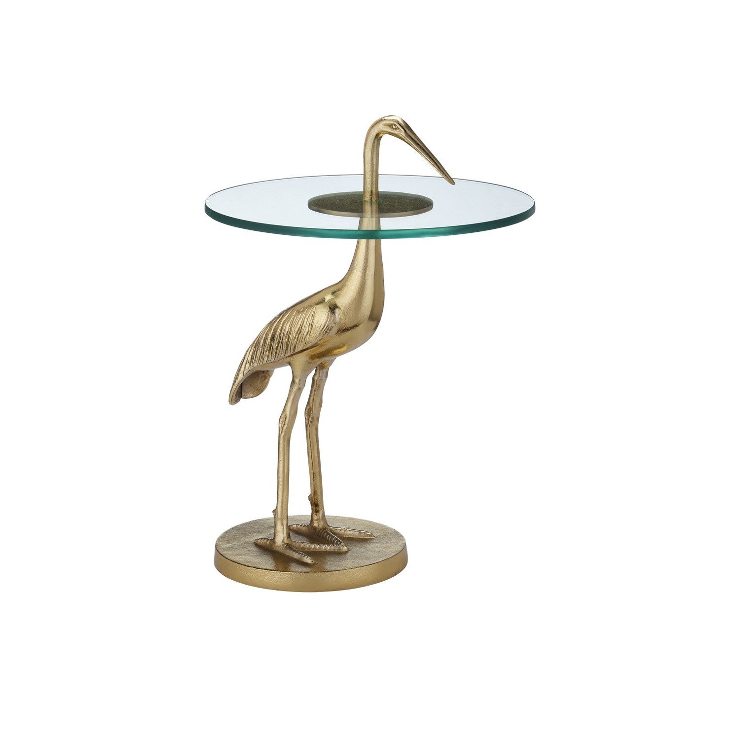 Currey and Company - 4000-0194 - Accent Table - Crane Collection - Gold / Clear
